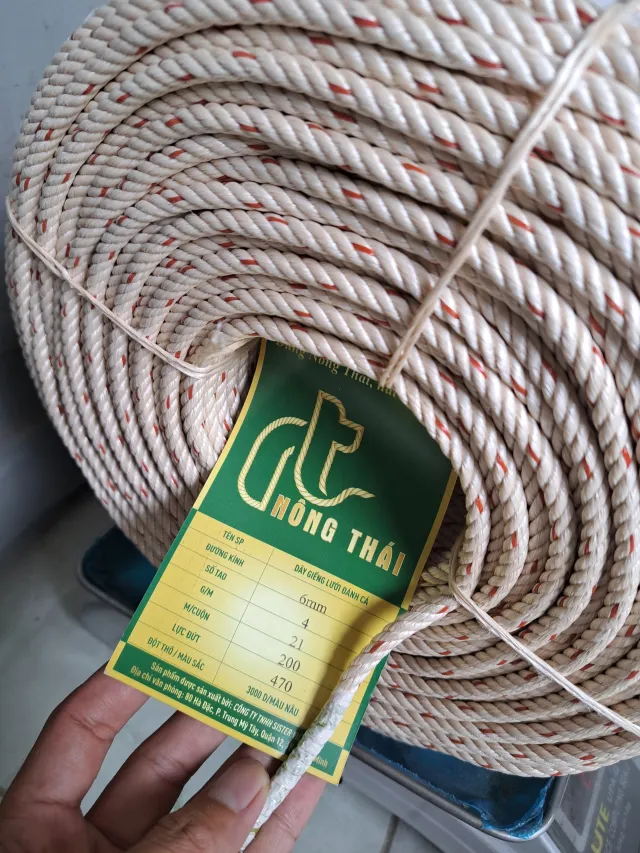 50 mét dây thừng PP 6mm chịu lực cao, chống mài mòn, dây thừng cứu sinh, dây cột đồ, bạt xe tải, làm giàn leo bầu bí (đường kính 6mm)