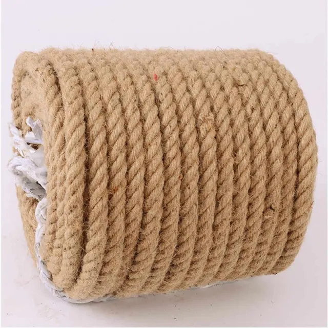 Size 14mm - Cuộn 5 mét dây thừng trang trí, dây thừng kéo co, dây đay cói làm đồ handmade, làm xích đu, đan lưới trang trí